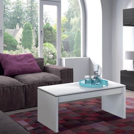 Mesa de centro elevable blanca miniatura 4