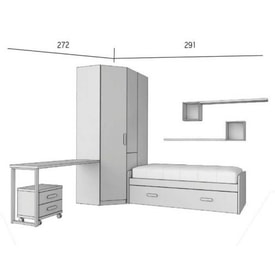 Composición de Dormitorio Juvenil Completa 122 miniatura 3