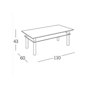 Mesa de centro con cristal negro miniatura 4