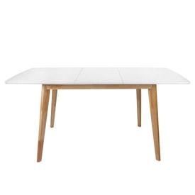 Mesa extensible de madera blanca miniatura 1