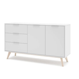 Aparador blanco de 2 puertas y 3 cajones miniatura 5