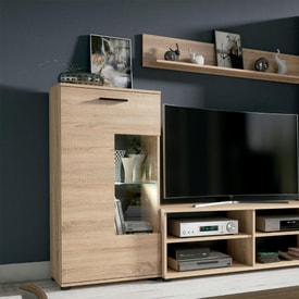 Composición de televisión roble Led Maedhros miniatura 2