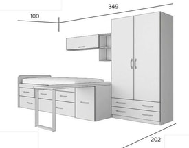 Composición de Dormitorio Juvenil Completa 112 miniatura 3