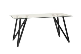 Mesa rectangular diseño cristal 160 cm miniatura 1