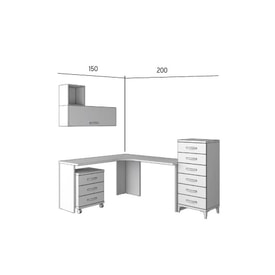 Composición Juvenil Estudio Con Mesita, Xinfonier Y Mesa De Estudio miniatura 2
