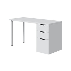 Mesa de escritorio blanca miniatura 4