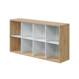 Estantería de 8 huecos roble y blanca miniatura 4