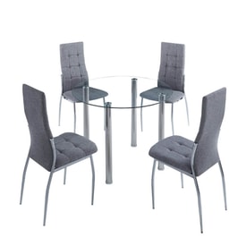 Mesa de comedor redonda con cristal Luxury miniatura 2