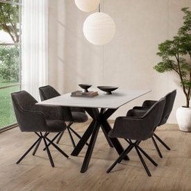 Mesa de cerámica blanca Nimba miniatura 1