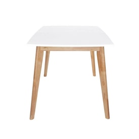 Mesa extensible de madera blanca miniatura 3