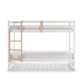 Litera de 90 x 190 blanco y roble miniatura 4