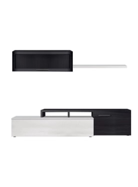 Muebles de salón Nexus blanco y gris oscuro miniatura 5