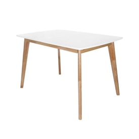 Mesa extensible de madera blanca miniatura 2