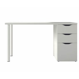 Mesa de escritorio blanca miniatura 6