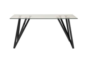 Mesa rectangular diseño cristal 160 cm miniatura 2
