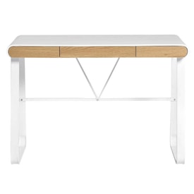 Mesa de estudio con 3 cajones pequeños miniatura 4