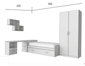 Composición de Dormitorio Juvenil Completa 116 miniatura 3
