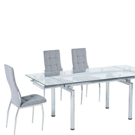 Mesa comedor extensible cristalina Evelin miniatura 3