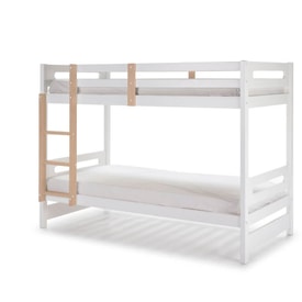 Litera de 90 x 190 blanco y roble miniatura 5