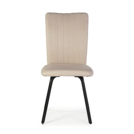 Pack de 4 sillas de tela beige outlet miniatura 3