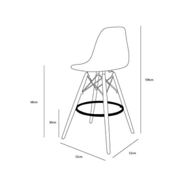 Taburete outlet negro miniatura 5