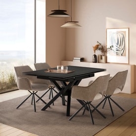 Mesa cuadrada extensible de piedra Mirlene miniatura 1