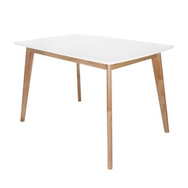 Mesa extensible de madera blanca miniatura 4