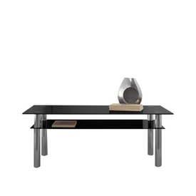 Mesa de centro con cristal negro miniatura 3