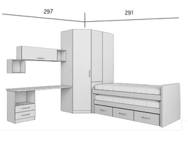 Composición de Dormitorio Juvenil Completa 115 miniatura 3