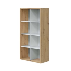 Estantería de 8 huecos roble y blanca miniatura 1