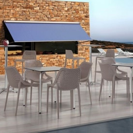 Pack de 4 sillas exteriores apilables miniatura 3