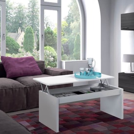 Mesa de centro elevable blanca miniatura 5