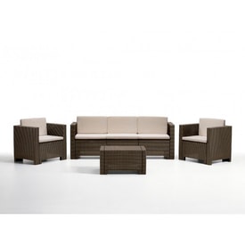 Conjunto de 2 Sillones, Sofá de 3 plazas y Mesa baja + Cojines 01 miniatura 2