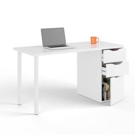 Mesa de escritorio blanca miniatura 5