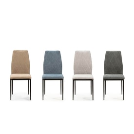 Pack de 4 sillas de tela azul tejano miniatura 5