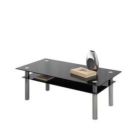 Mesa de centro con cristal negro miniatura 2