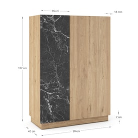 Aparador alto efecto mármol miniatura 2