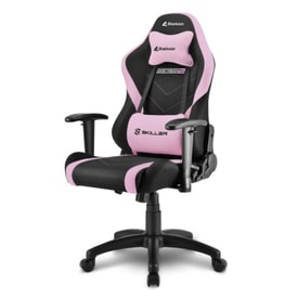 Silla gaming Sharkoon negra y rosa miniatura 1