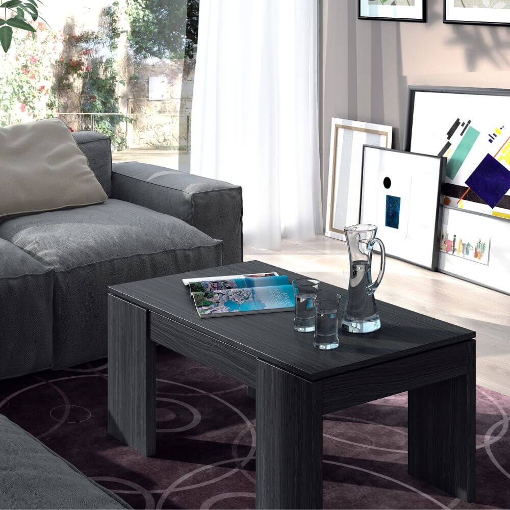 Mesa centro elevable ceniza