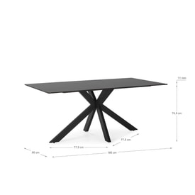 Mesa de cerámica negra Nimba miniatura 3