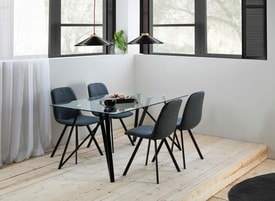 Mesa rectangular diseño cristal 160 cm miniatura 4