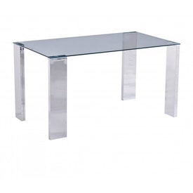 Mesa de Acero inoxidable con Cristal 160 x 90 Cm miniatura 1
