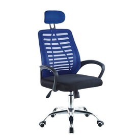 Silla de escritorio azul miniatura 1