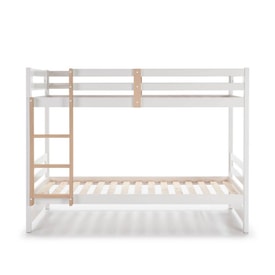 Litera de 90 x 190 blanco y roble miniatura 2