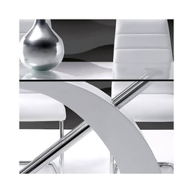 Mesa de comedor con cristal 150 cm miniatura 2