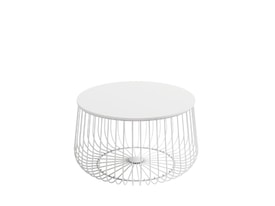Mesa centro ÍNDICO Ø60 estructura blanca - sobre blanco