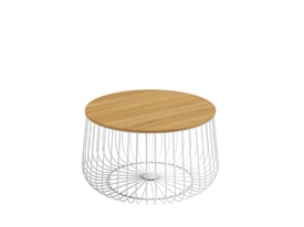 Mesa centro ÍNDICO Ø60 estructura blanca - sobre madera