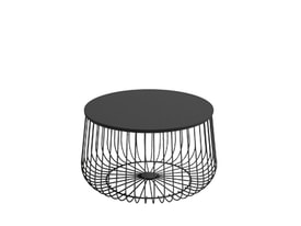 Mesa centro ÍNDICO Ø60 estructura negra - sobre negro