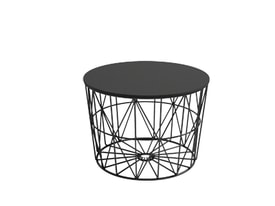Mesa centro ATLÁNTICO Ø60 estructura negra - sobre negro