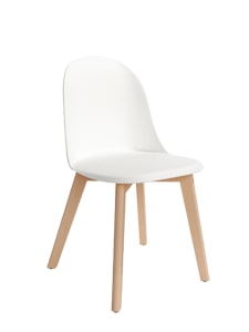 Juego 4 Sillas Miami Blanco Patas Madera